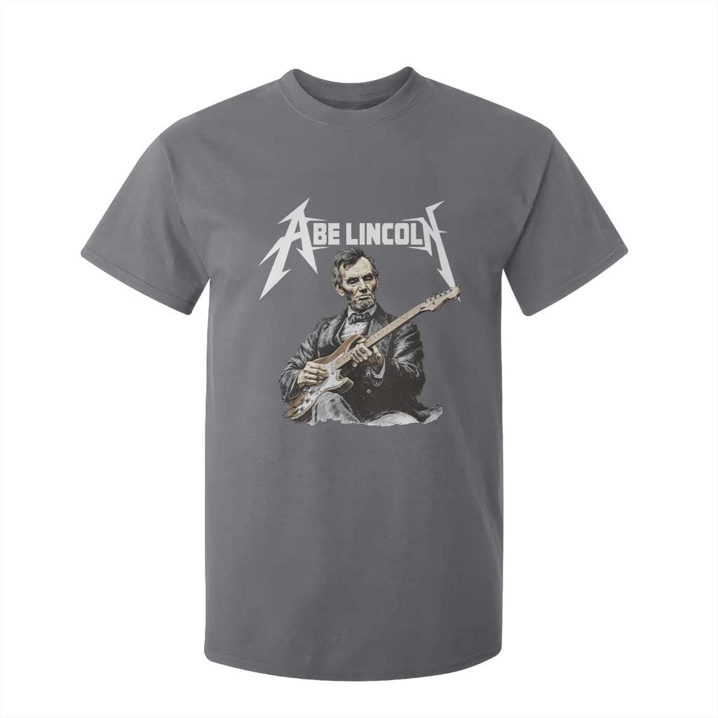 Abe Lincoln Playing Electric Guitar Rocker T Shirt For Kid TS11 Charcoal Print Your Wear