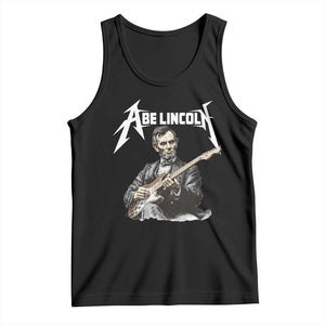 Abe Lincoln Playing Electric Guitar Rocker Tank Top TS11 Black Print Your Wear