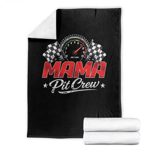 Mama Pit Crew Throw Blanket Racing Family Matching Mothers Day TS11 Black Print Your Wear