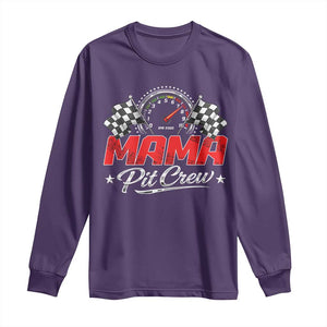 Mama Pit Crew Long Sleeve Shirt Racing Family Matching Mothers Day TS11 Purple Print Your Wear