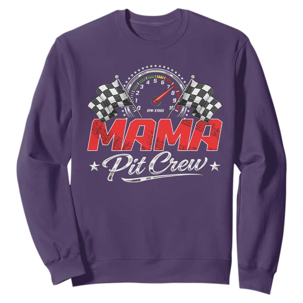 Mama Pit Crew Sweatshirt Racing Family Matching Mothers Day TS11 Purple Print Your Wear