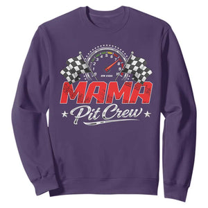 Mama Pit Crew Sweatshirt Racing Family Matching Mothers Day TS11 Purple Print Your Wear
