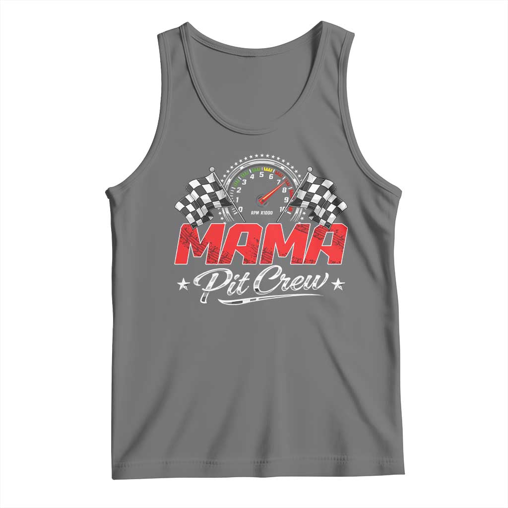 Mama Pit Crew Tank Top Racing Family Matching Mothers Day TS11 Black Heather Print Your Wear