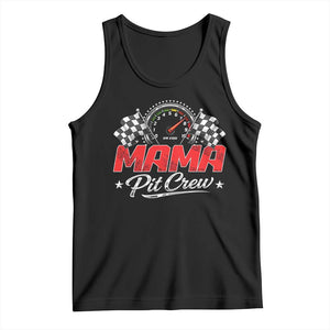 Mama Pit Crew Tank Top Racing Family Matching Mothers Day TS11 Black Print Your Wear