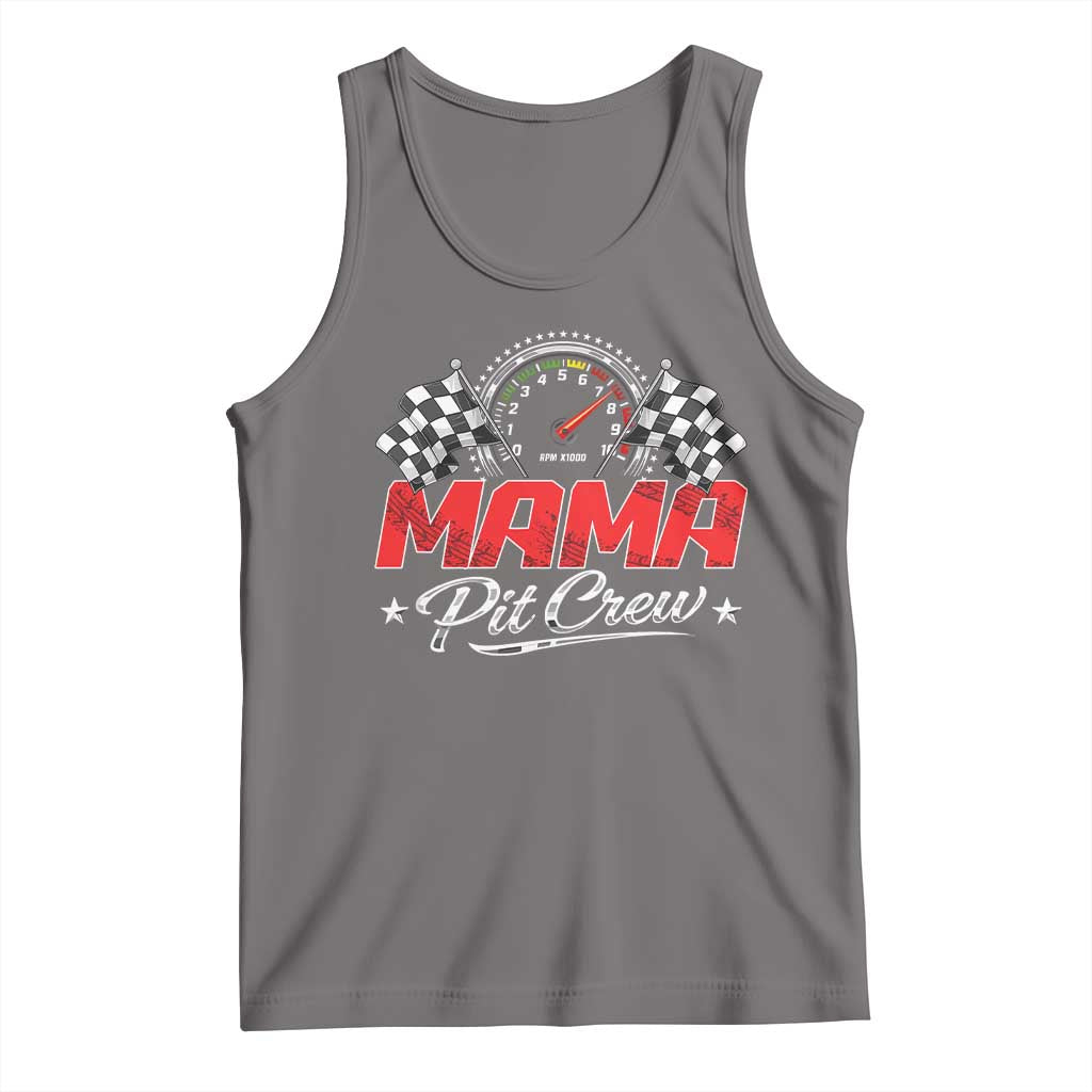 Mama Pit Crew Tank Top Racing Family Matching Mothers Day TS11 Deep Heather Print Your Wear