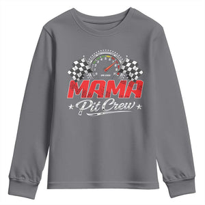 Mama Pit Crew Youth Sweatshirt Racing Family Matching Mothers Day TS11 Charcoal Print Your Wear