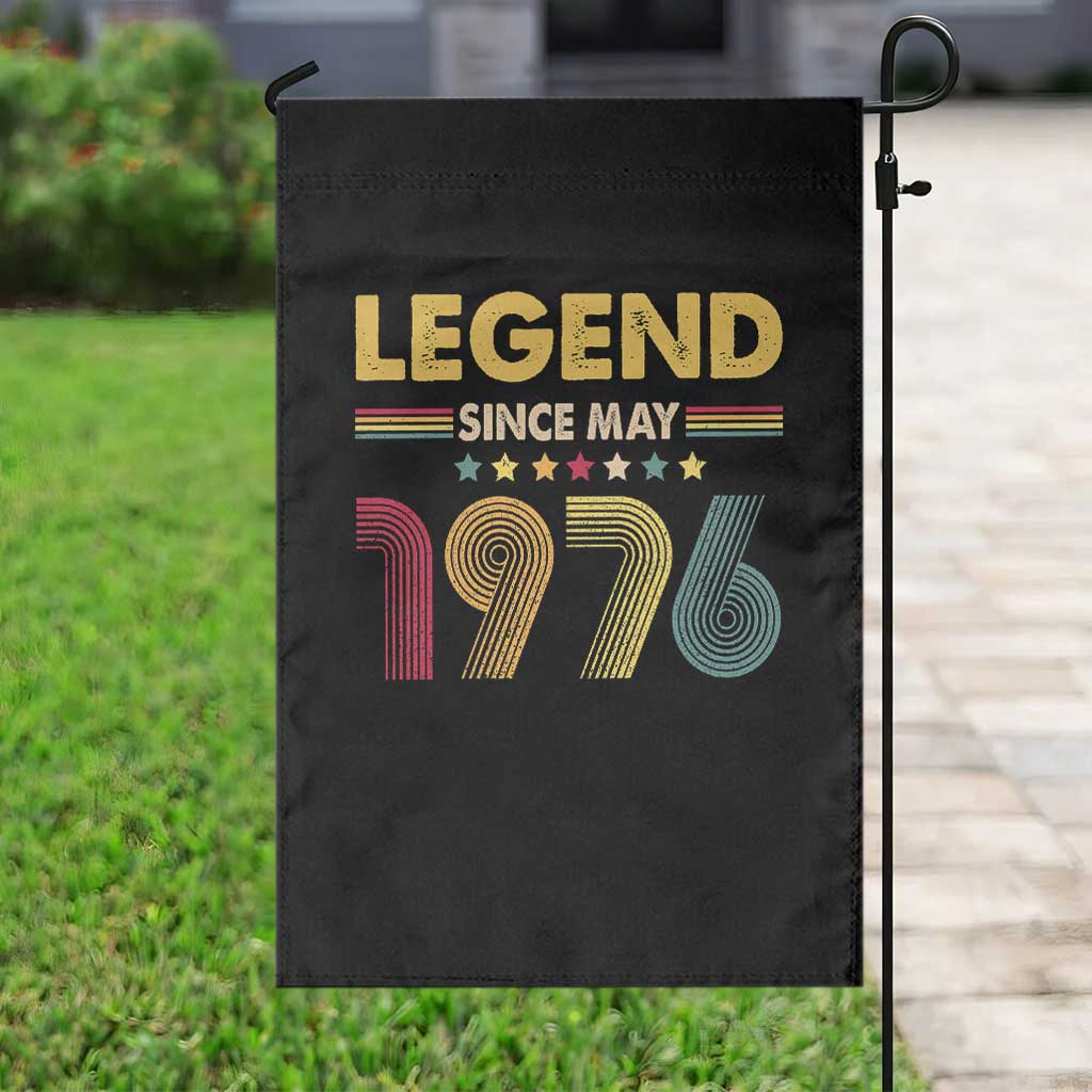 May 50th Birthday Garden Flag Legends Since May 1976 Retro Bday TS11 Print Your Wear