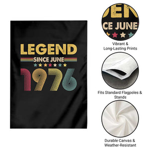 June 50th Birthday Garden Flag Legends Since June 1976 Retro Bday TS11 Print Your Wear