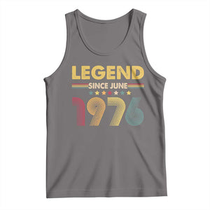 June 50th Birthday Tank Top Legends Since June 1976 Retro Bday TS11 Deep Heather Print Your Wear