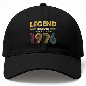 July 50th Birthday Baseball Cap Legends Since July 1976 Retro Bday TS11 Print Your Wear