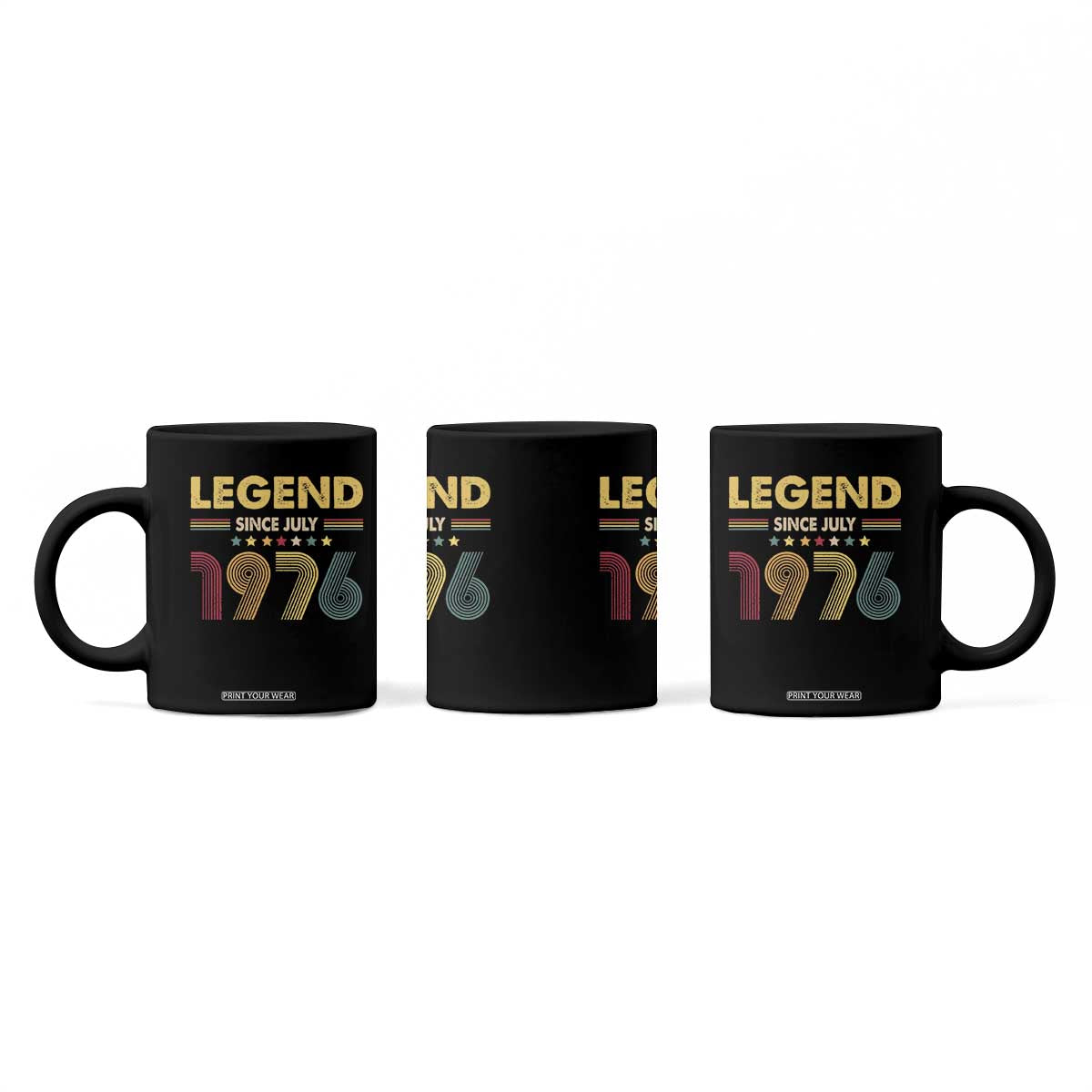 July 50th Birthday Coffee Mug Legends Since July 1976 Retro Bday TS11 Print Your Wear