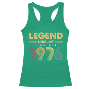 July 50th Birthday Racerback Tank Top Legends Since July 1976 Retro Bday TS11 Irish Green Print Your Wear