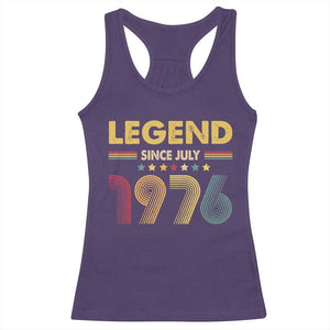 July 50th Birthday Racerback Tank Top Legends Since July 1976 Retro Bday TS11 Purple Print Your Wear