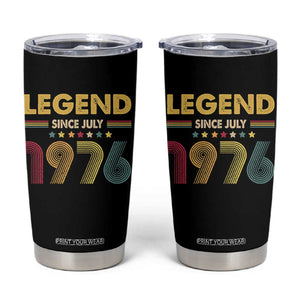 July 50th Birthday Tumbler Cup Legends Since July 1976 Retro Bday TS11 Black Print Your Wear
