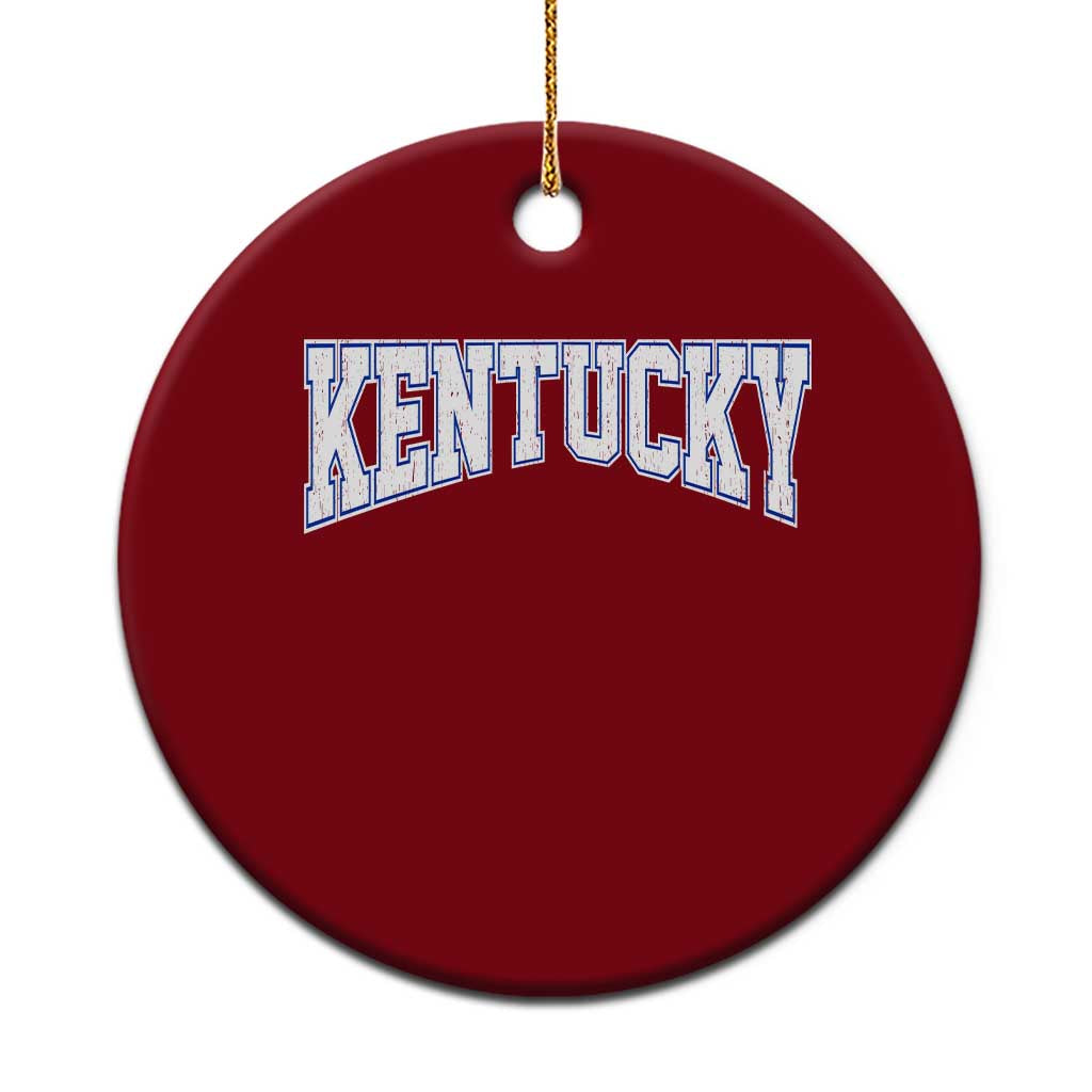 Kentucky Ceramic Ornament Vintage Sports Design Kentuckian KY State TS11 1pc Red Print Your Wear
