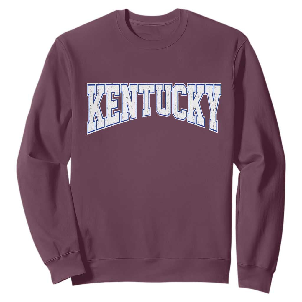 Kentucky Sweatshirt Vintage Sports Design Kentuckian KY State TS11 Maroon Print Your Wear