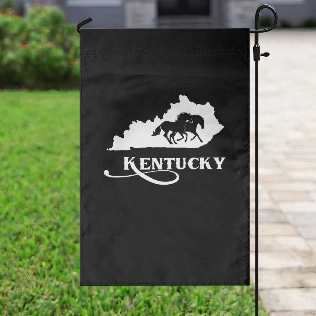 Kentucky Horse Map State Derby Day Garden Flag TS11 Print Your Wear