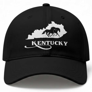 Kentucky Horse Map State Derby Day Baseball Cap TS11 Print Your Wear
