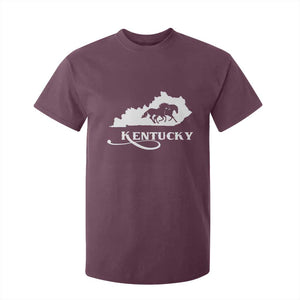 Kentucky Horse Map State Derby Day T Shirt For Kid TS11 Maroon Print Your Wear