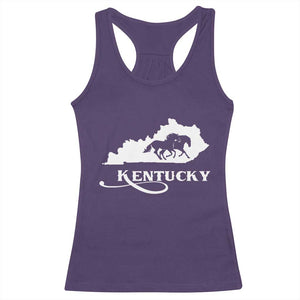 Kentucky Horse Map State Derby Day Racerback Tank Top TS11 Purple Print Your Wear