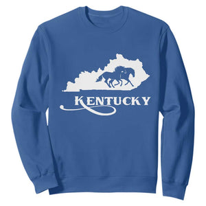Kentucky Horse Map State Derby Day Sweatshirt TS11 Royal Blue Print Your Wear