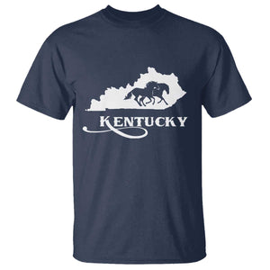 Kentucky Horse Map State Derby Day T Shirt TS11 Navy Print Your Wear