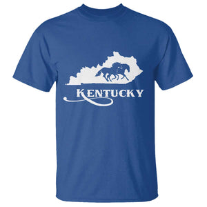 Kentucky Horse Map State Derby Day T Shirt TS11 Royal Blue Print Your Wear