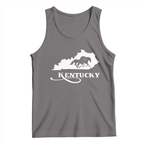 Kentucky Horse Map State Derby Day Tank Top TS11 Deep Heather Print Your Wear