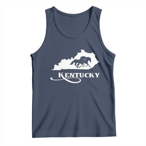 Kentucky Horse Map State Derby Day Tank Top TS11 Navy Print Your Wear