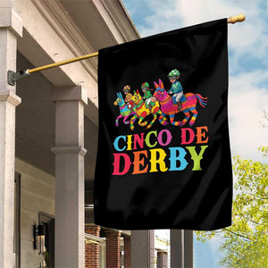 Cinco De Derby Garden Flag Funny Mexican Derby Pinata Horse Race TS11 Print Your Wear