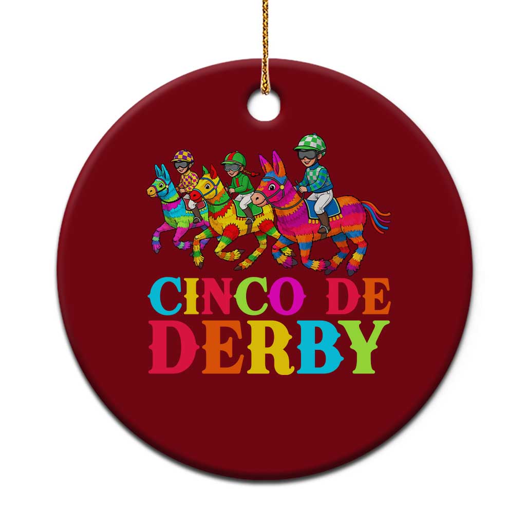 Cinco De Derby Ceramic Ornament Funny Mexican Derby Pinata Horse Race TS11 1pc Red Print Your Wear