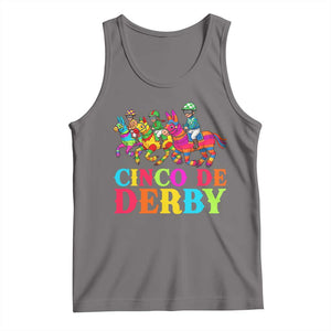 Cinco De Derby Tank Top Funny Mexican Derby Pinata Horse Race TS11 Deep Heather Print Your Wear