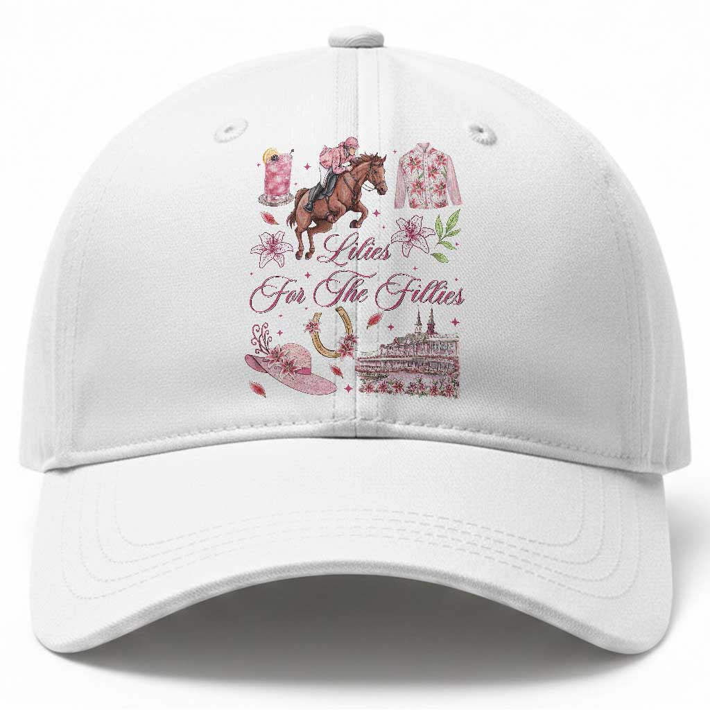 Derby Horse Racing Day Baseball Cap Lilies For The Fillies Stargazer Lily Flower TS11 Print Your Wear