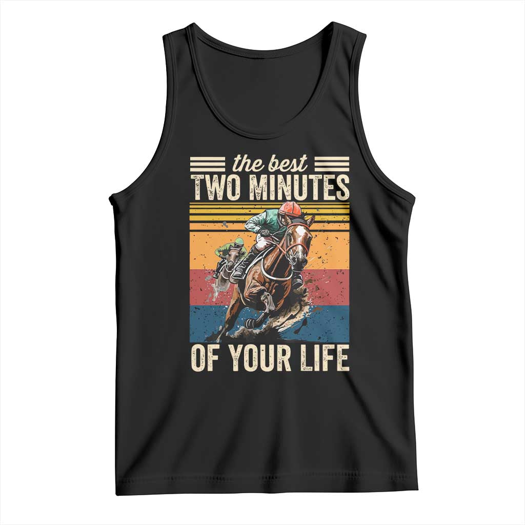 Horse Race Derby Tank Top The Best Two Minutes Of Your Life TS11 Black Print Your Wear