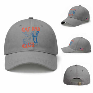 Cat Dad Club Baseball Cap Life is Better with Cats Fathers Day TS11 Baseball Cap Universal Fit Sport Gray Print Your Wear