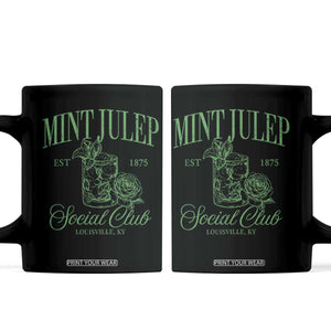 Mint Julep Social Club KY Funny Derby Cocktail Coffee Mug TS11 Black Print Your Wear