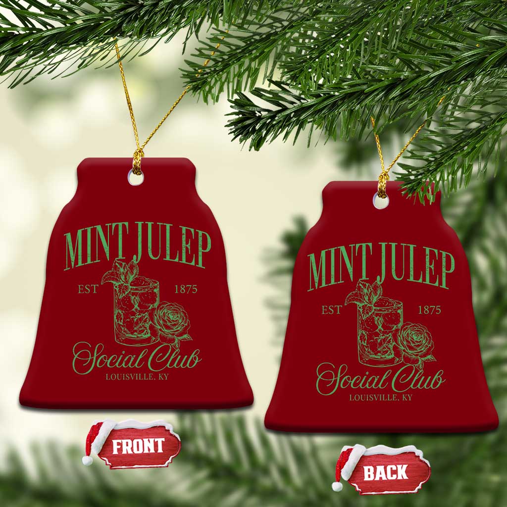 Mint Julep Social Club KY Funny Derby Cocktail Ceramic Ornament TS11 Print Your Wear