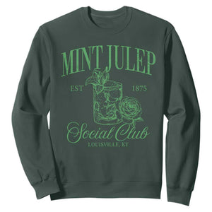 Mint Julep Social Club KY Funny Derby Cocktail Sweatshirt TS11 Dark Forest Green Print Your Wear