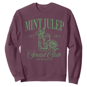 Mint Julep Social Club KY Funny Derby Cocktail Sweatshirt TS11 Maroon Print Your Wear
