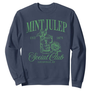 Mint Julep Social Club KY Funny Derby Cocktail Sweatshirt TS11 Navy Print Your Wear