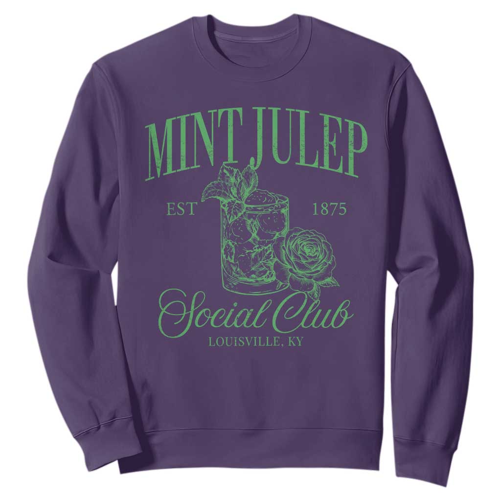 Mint Julep Social Club KY Funny Derby Cocktail Sweatshirt TS11 Purple Print Your Wear
