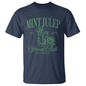 Mint Julep Social Club KY Funny Derby Cocktail T Shirt TS11 Navy Print Your Wear