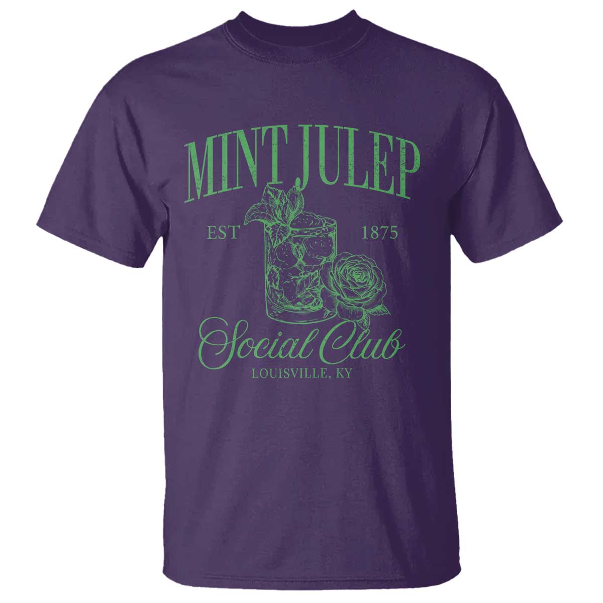 Mint Julep Social Club KY Funny Derby Cocktail T Shirt TS11 Purple Print Your Wear