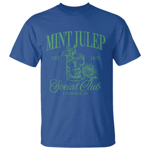 Mint Julep Social Club KY Funny Derby Cocktail T Shirt TS11 Royal Blue Print Your Wear