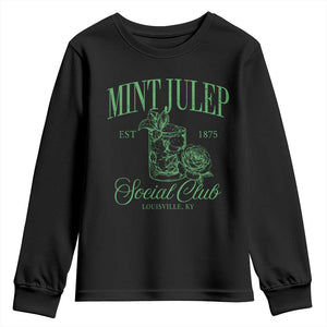 Mint Julep Social Club KY Funny Derby Cocktail Youth Sweatshirt TS11 Black Print Your Wear