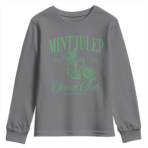 Mint Julep Social Club KY Funny Derby Cocktail Youth Sweatshirt TS11 Charcoal Print Your Wear