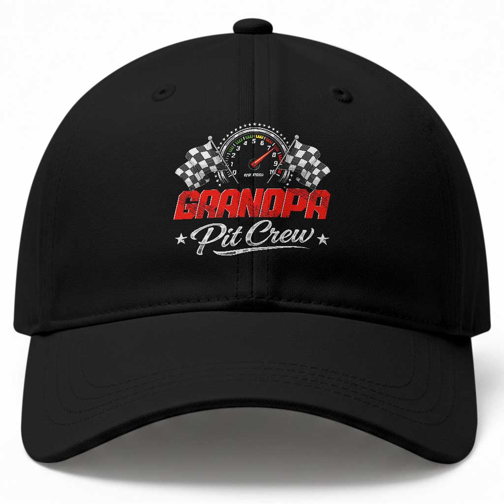 Grandpa Pit Crew Baseball Cap Racing Family Matching Papa Gifts