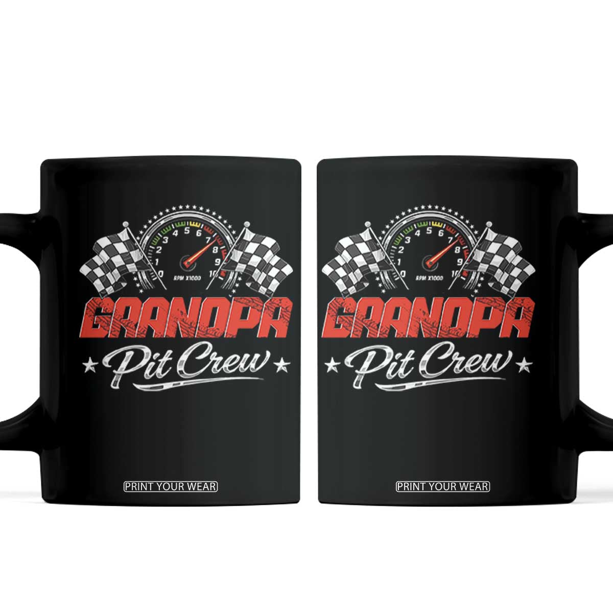 Grandpa Pit Crew Coffee Mug Racing Family Matching Papa Gifts