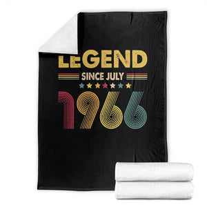 July 60th Birthday Throw Blanket Legends Since July 1966 Retro Bday TS11 Black Print Your Wear
