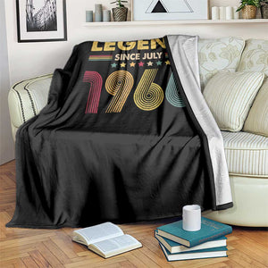 July 60th Birthday Throw Blanket Legends Since July 1966 Retro Bday TS11 Print Your Wear